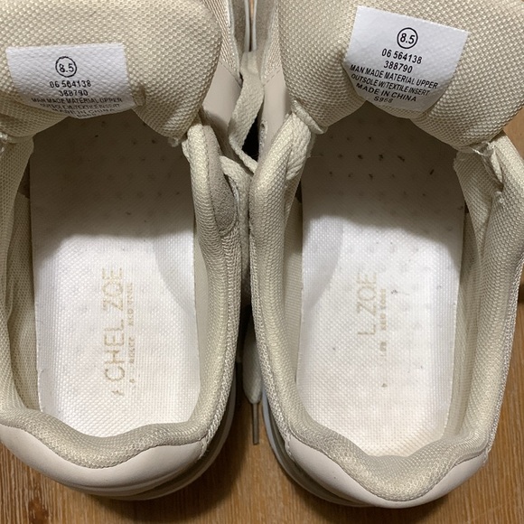 RACHEL ZOE - Sophie Beige & Taupe Retro Mesh Lace Up Cushion Sneakers Size 8.5 - Picture 6 of 16